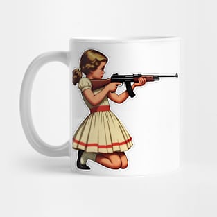 The Little Girl and a Toy Gun Mug